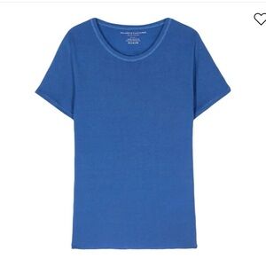 Majestic Filatures 100% Cashmere Short Sleeve Crewneck Sweater T-Shirt Blue 3 M